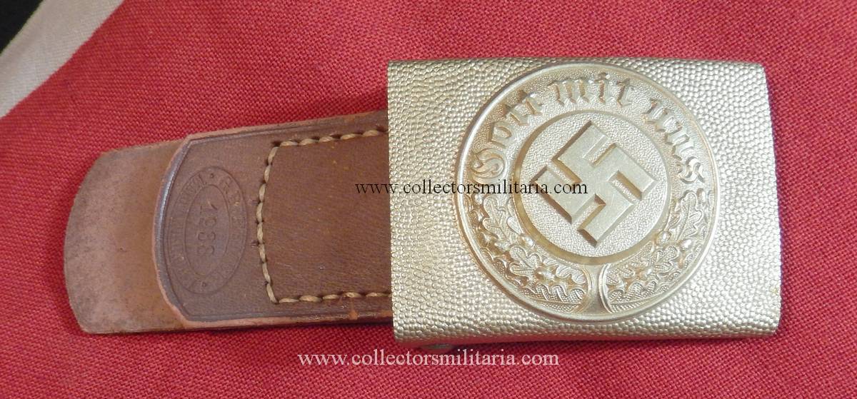 A Minty WWII German Gold Water Police Buckle With Original Leather ...